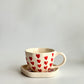 Hygge Heart Cup and Saucer | Set of Two