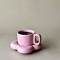 Sunflower Pink Cup & Saucer