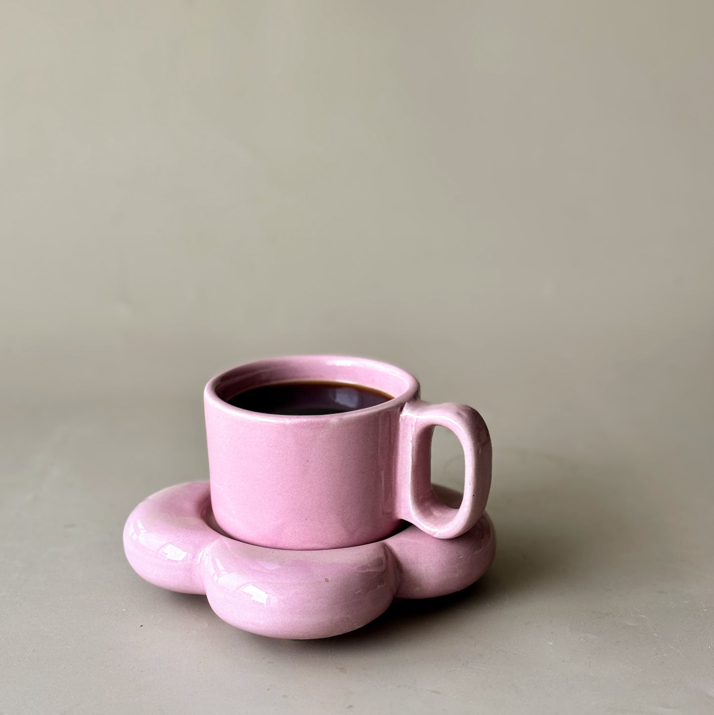 Sunflower Pink Cup & Saucer