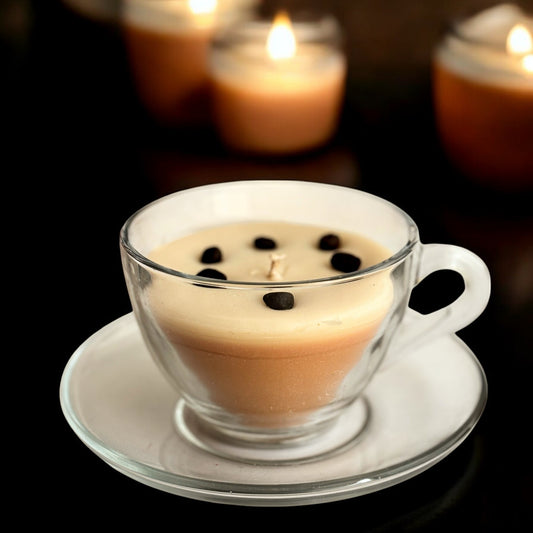 Cappuchino Glass Soy Wax Candle