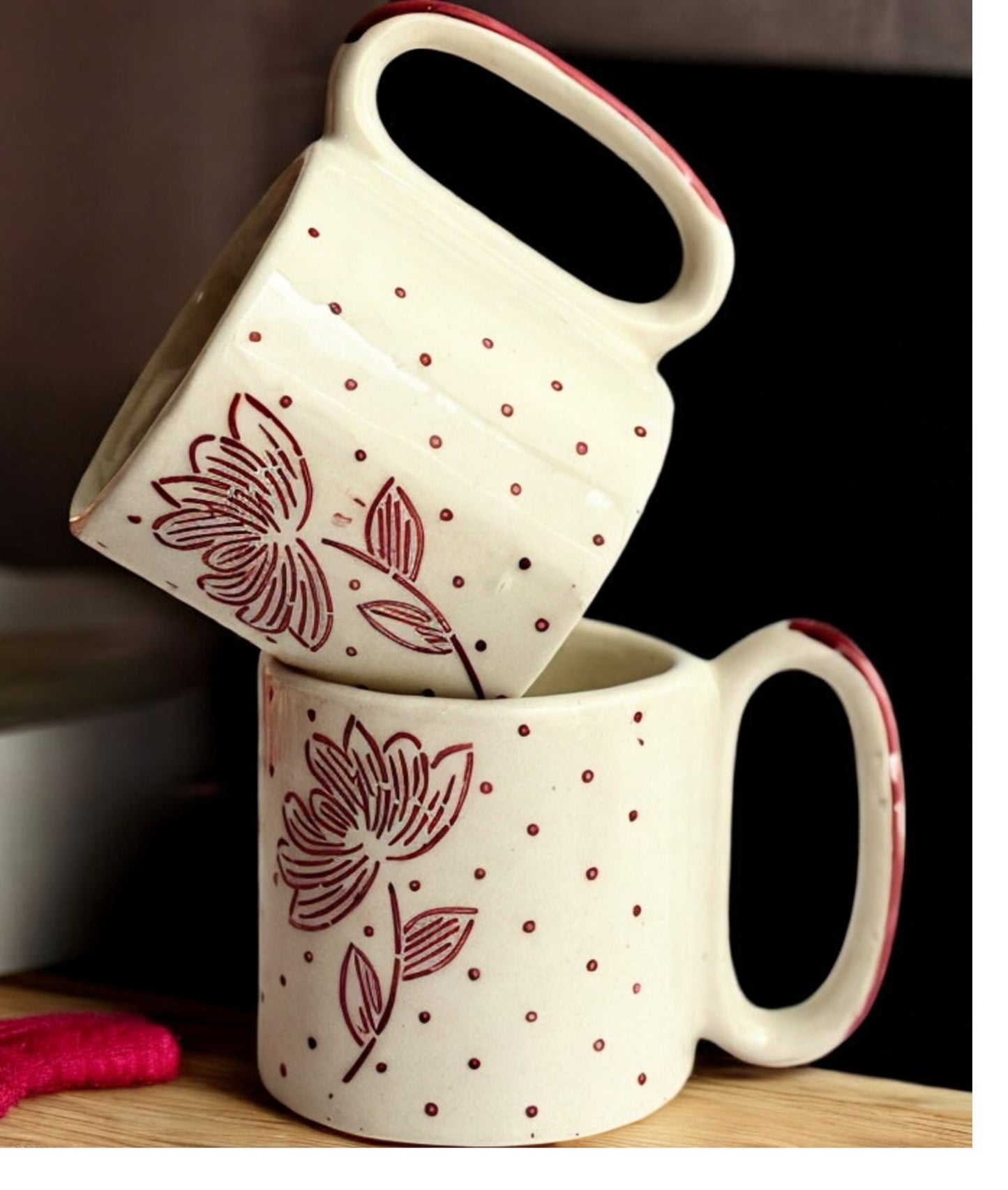 Artisan Bloom Coffee Mug | Set of Two