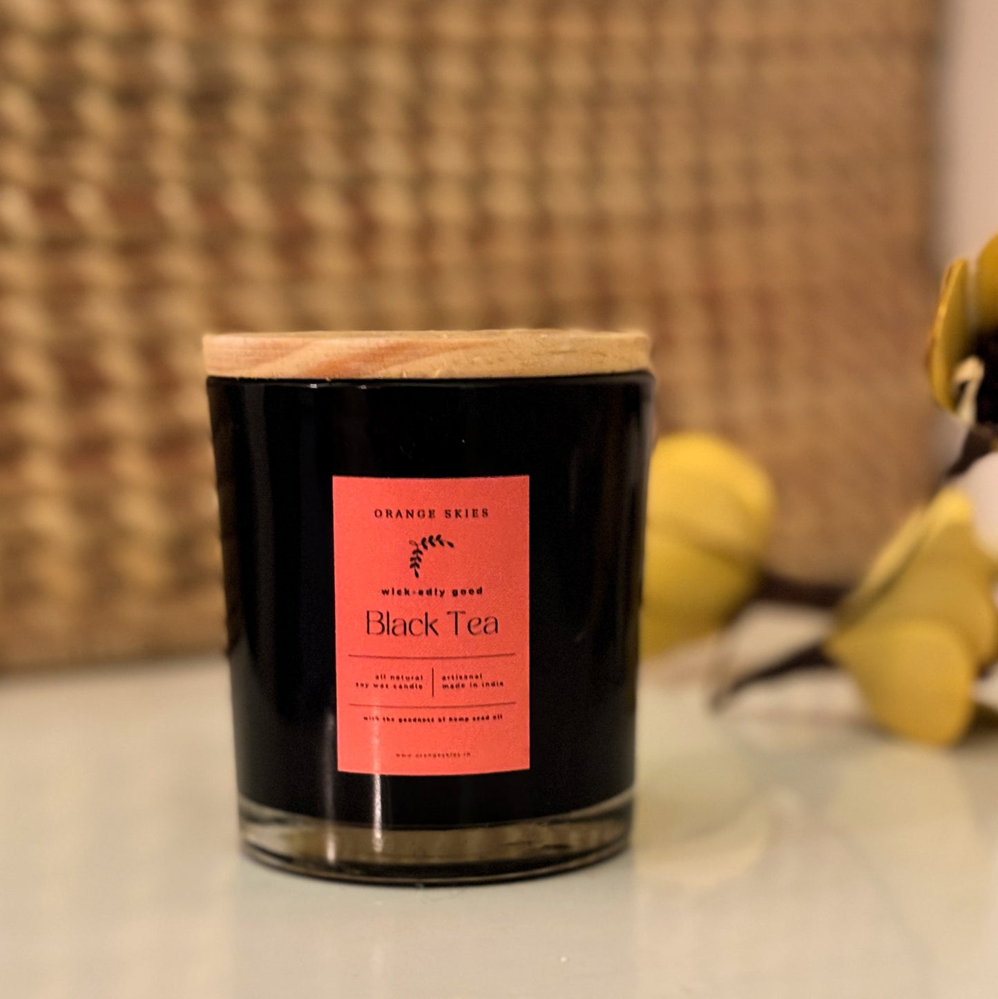 Black Tea Soy Wax Candle | With Hempseed Oil