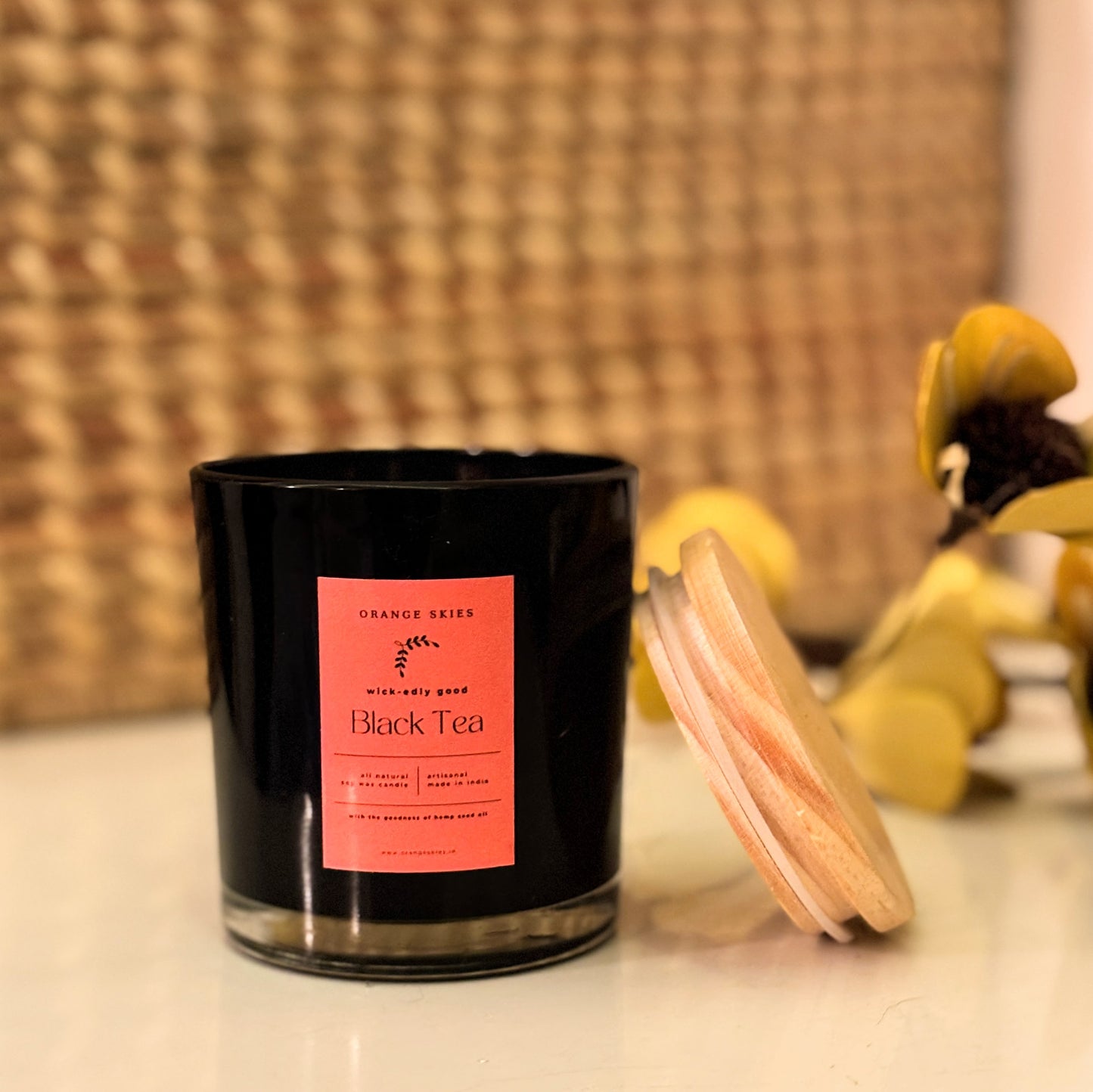 Black Tea Soy Wax Candle | With Hempseed Oil