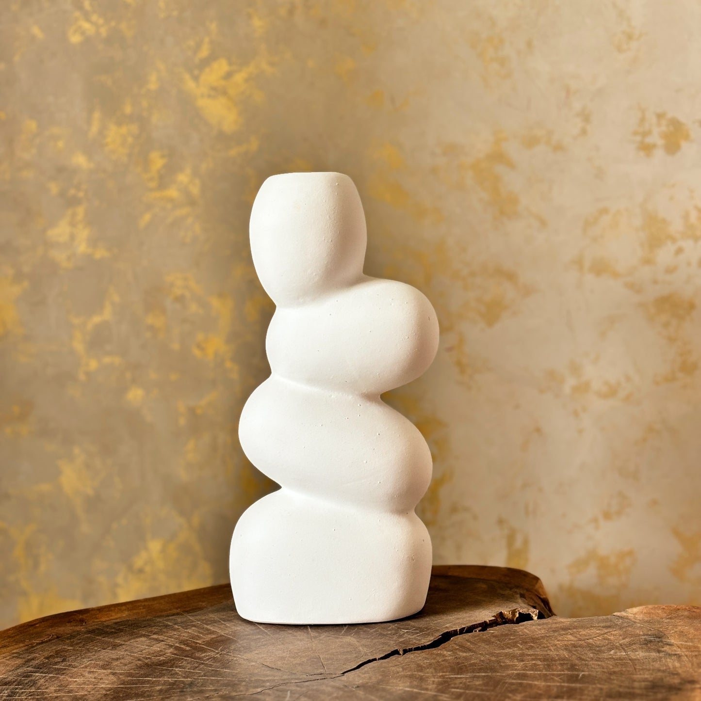 Pebble Ceramic Vase | White