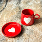 Red Romance Mug & Saucer