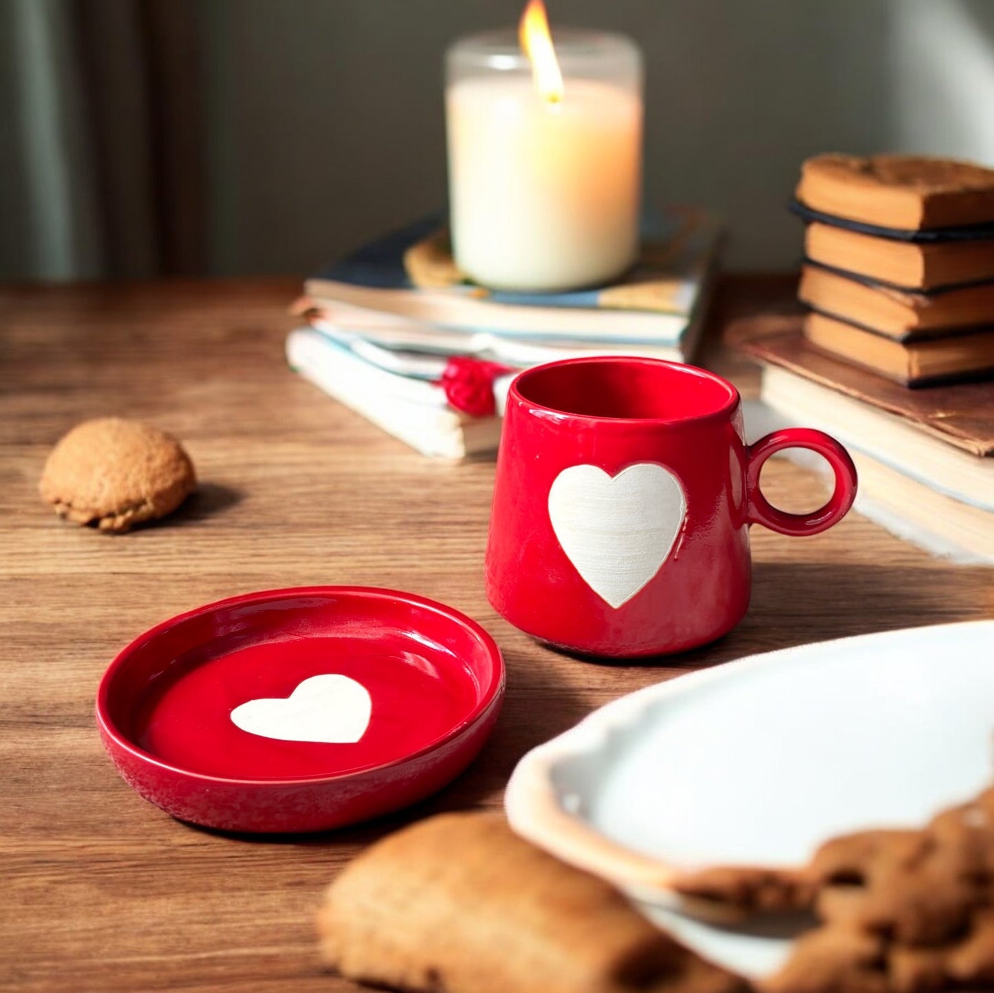 Red Romance Mug & Saucer