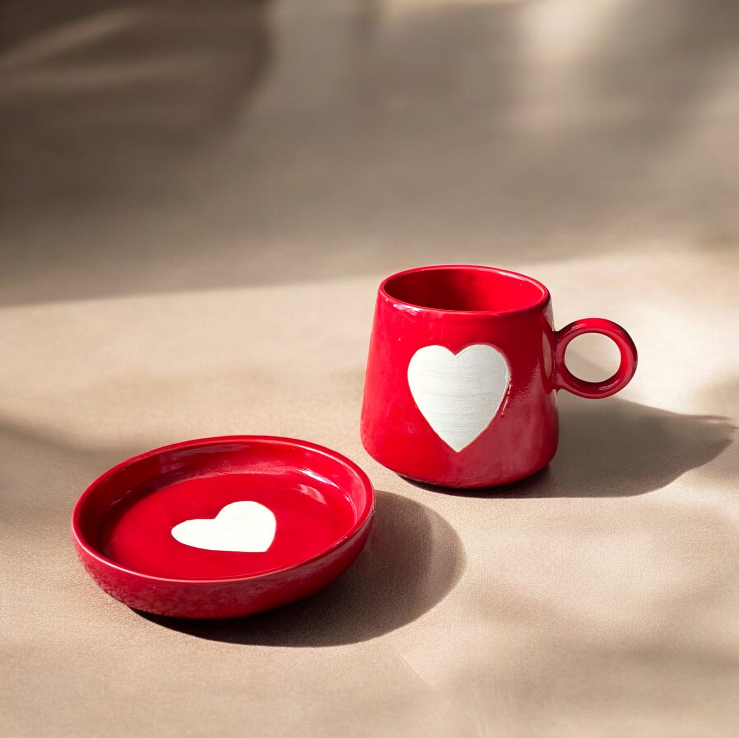 Red Romance Mug & Saucer