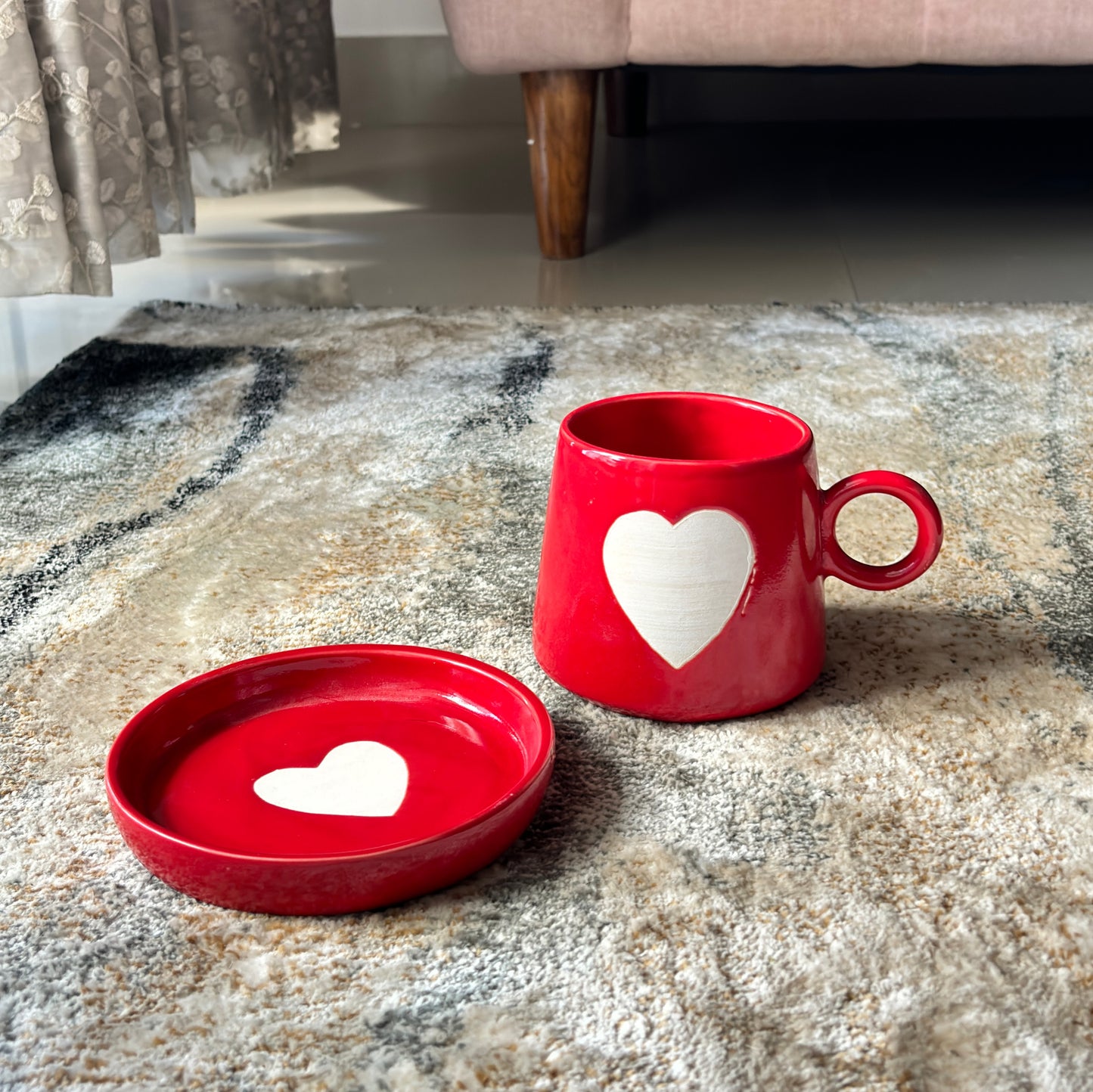 Red Romance Mug & Saucer