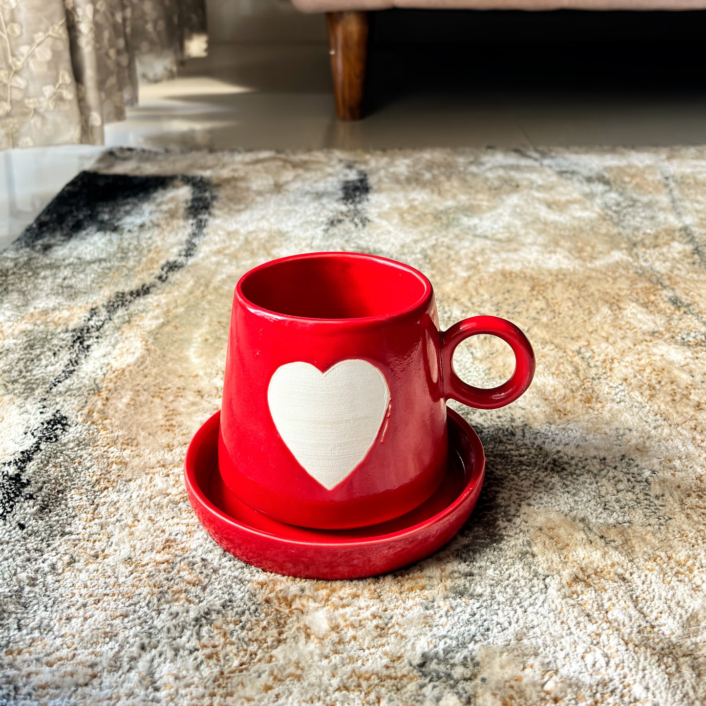 Red Romance Mug & Saucer