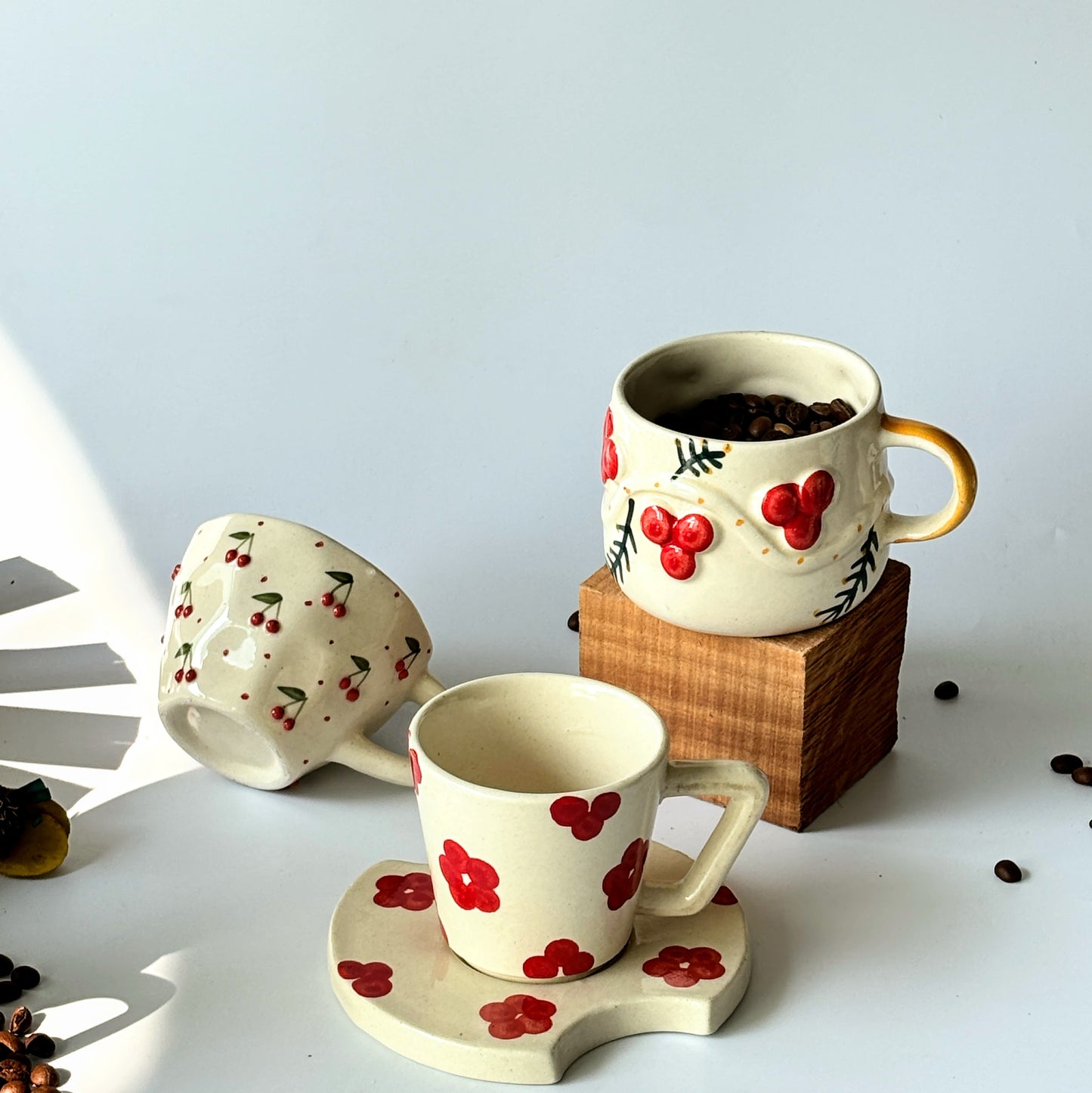 Romance | Set of Three Cute Cups