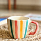 Multi-Striped Ceramic Cup