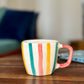 Multi-Striped Ceramic Cup