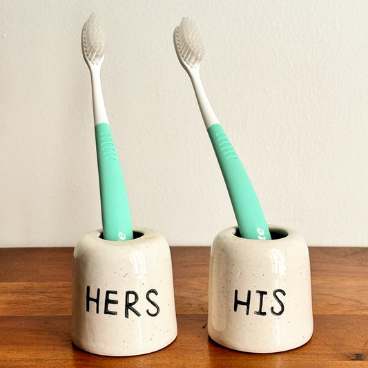 His & Her Toothbrush Holders