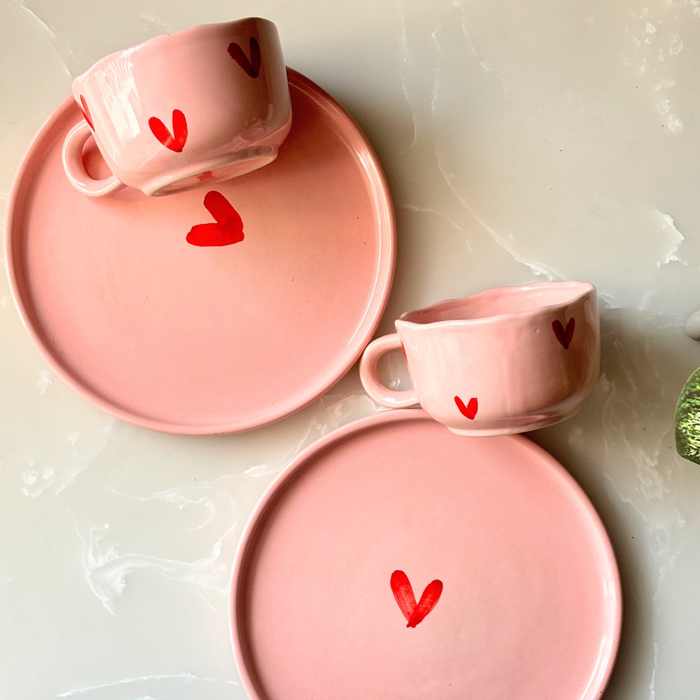 Cupid Heart Plates | Set of Two