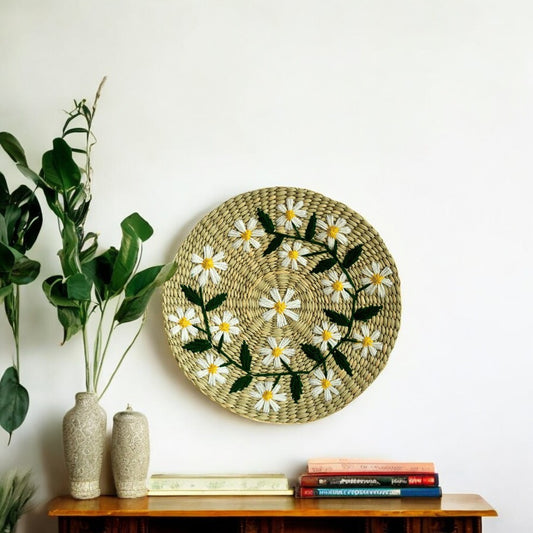 Kauna Grass Hand Embroided Wall Plate